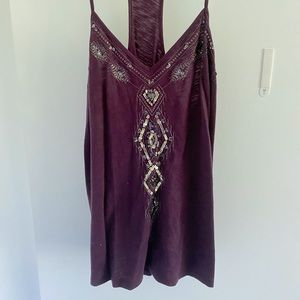 Express maroon tank top size medium